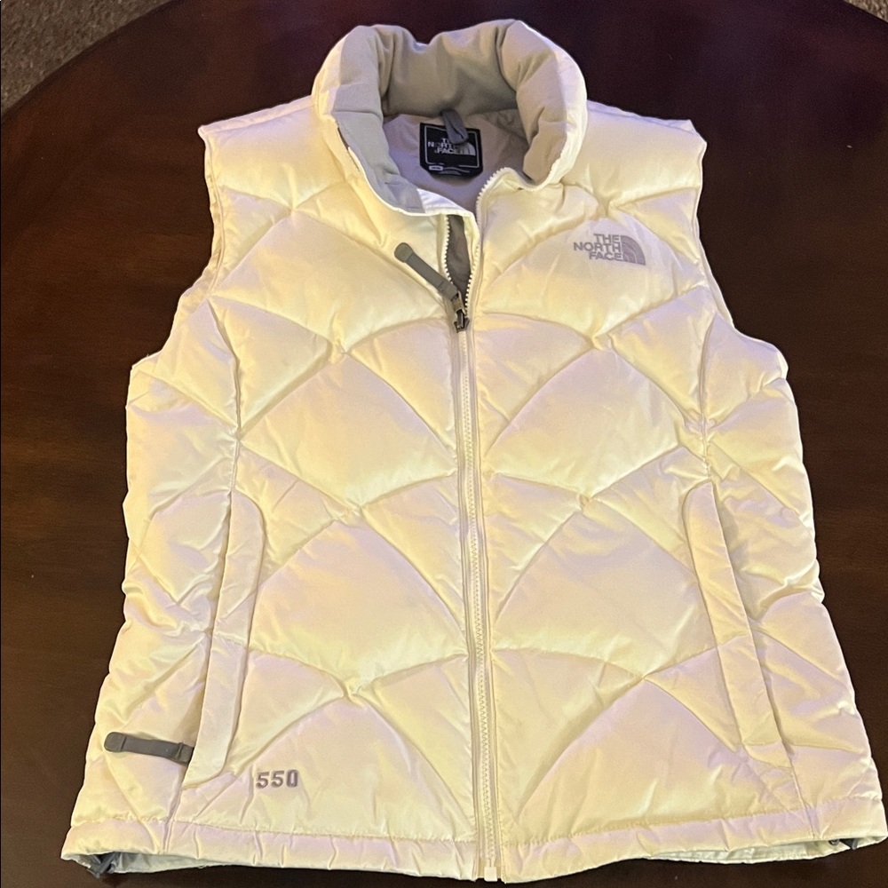 The North Face 550 Cream Puffer Vest